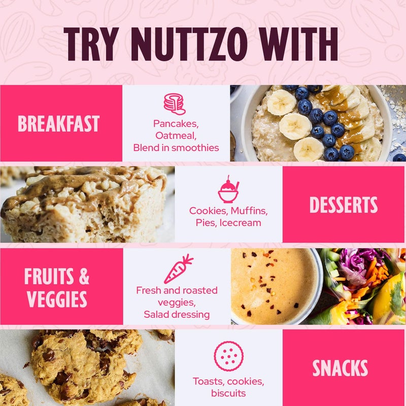 NuttZo Natural Power Fuel Smooth 7 Nuts & Seeds Butter Spread | Paleo and Keto Friendly | Peanut & Gluten Free, Kosher, No Added Sugar or Oil | 12 oz Jar, 6 Pack - Image 4